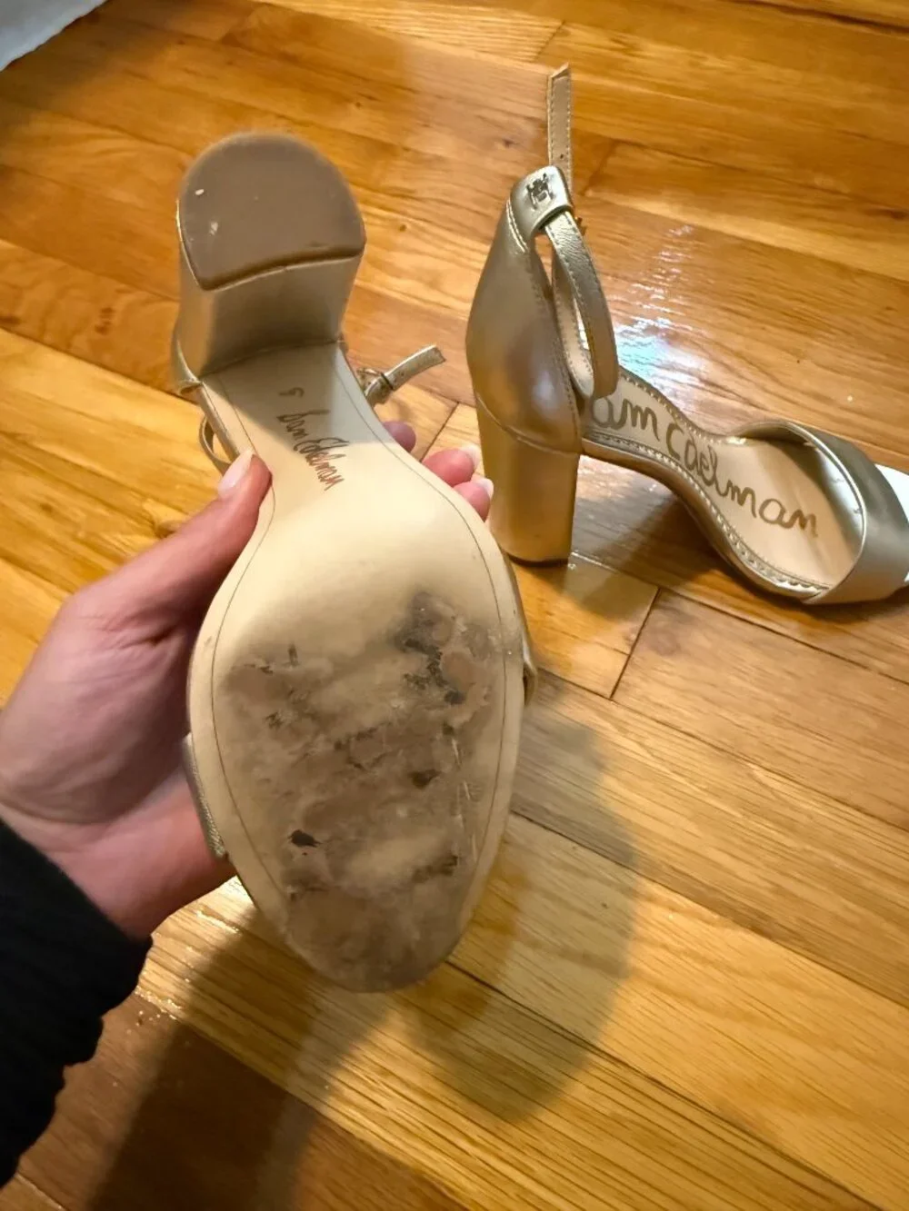 Sam Edelman gold strappy